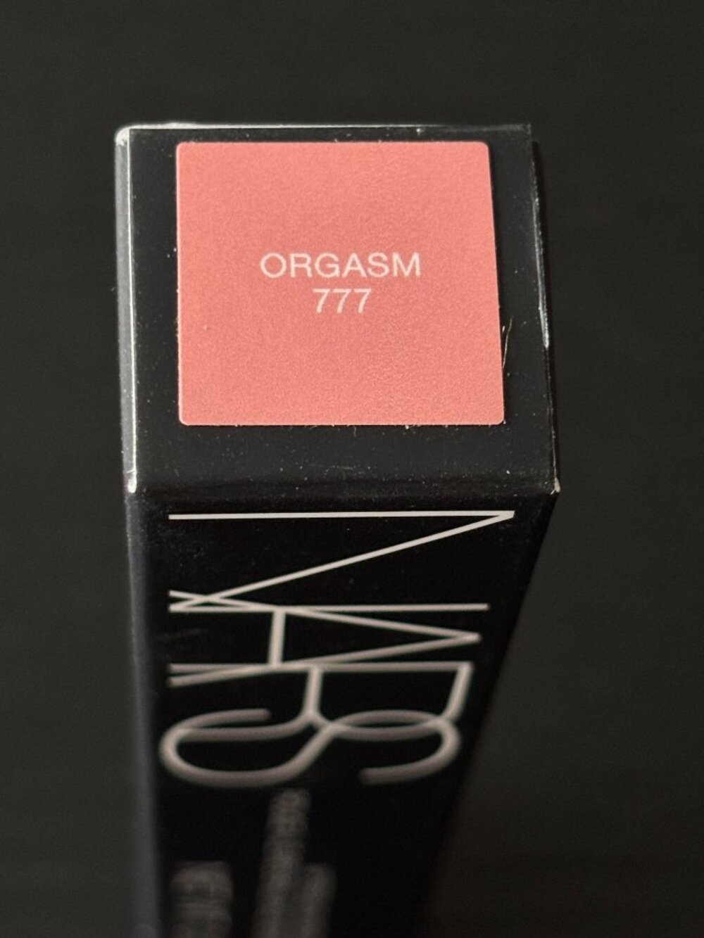 NARS Afterglow Sensual Shine Lipstick in Orgasm 777 Peachy Pink Golden Shimmer